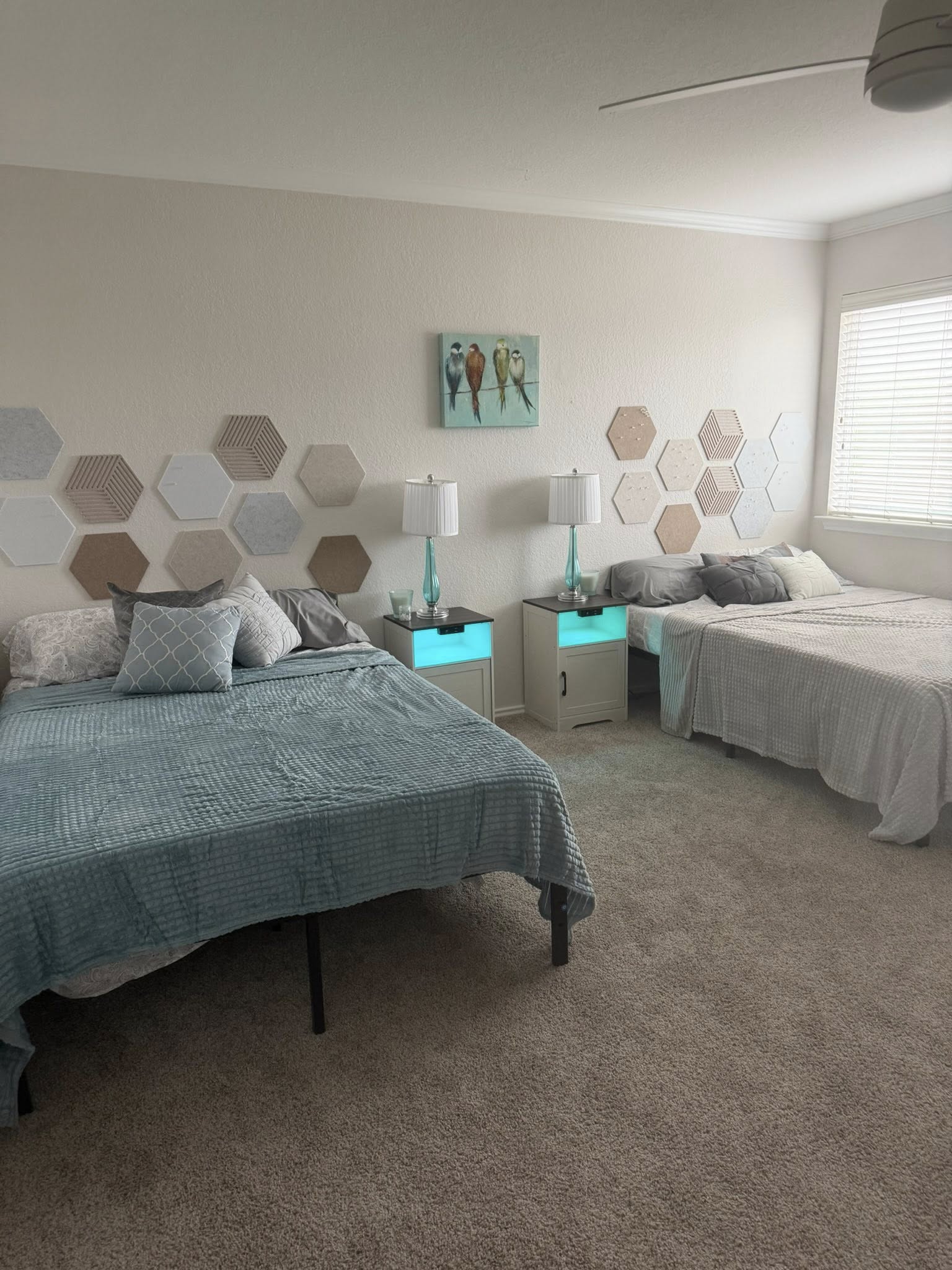 Furnished shared bedroom at Healing River House