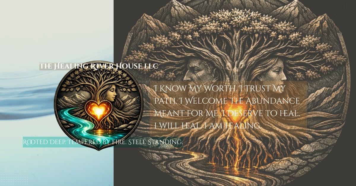 Healing River House recovery philosophy artwork